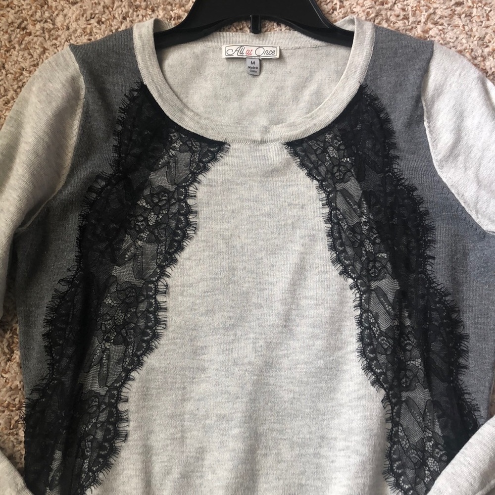 Lace Detailed Sweater - Picture 3 of 4